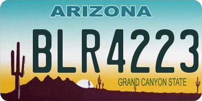AZ license plate BLR4223