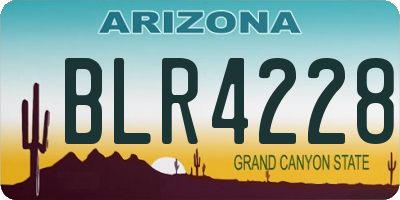 AZ license plate BLR4228