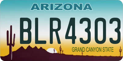 AZ license plate BLR4303