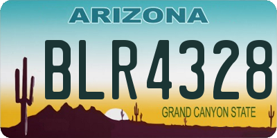 AZ license plate BLR4328