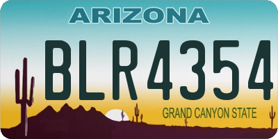AZ license plate BLR4354