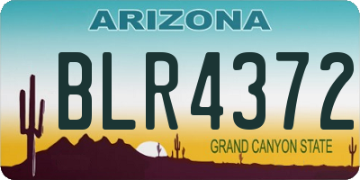 AZ license plate BLR4372