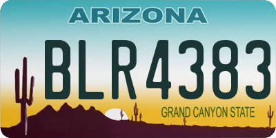 AZ license plate BLR4383