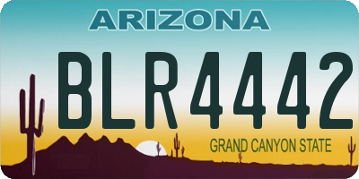 AZ license plate BLR4442