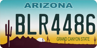 AZ license plate BLR4486
