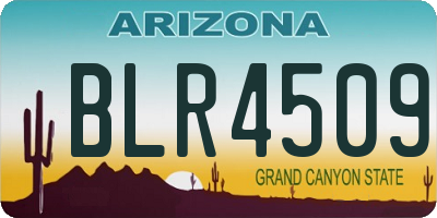 AZ license plate BLR4509