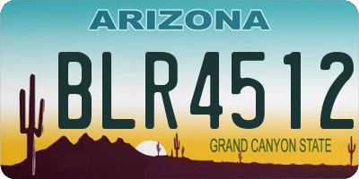 AZ license plate BLR4512