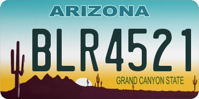 AZ license plate BLR4521