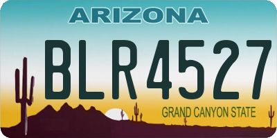 AZ license plate BLR4527