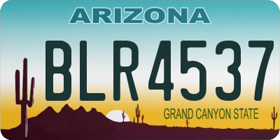 AZ license plate BLR4537