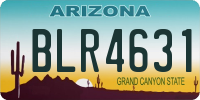 AZ license plate BLR4631