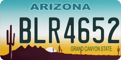 AZ license plate BLR4652