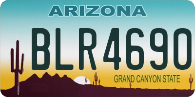 AZ license plate BLR4690
