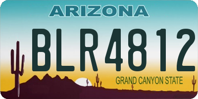 AZ license plate BLR4812