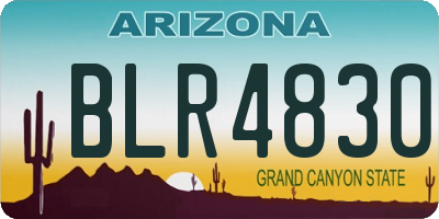 AZ license plate BLR4830