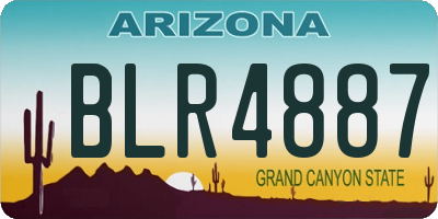 AZ license plate BLR4887