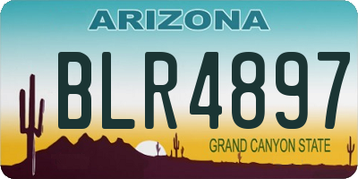 AZ license plate BLR4897