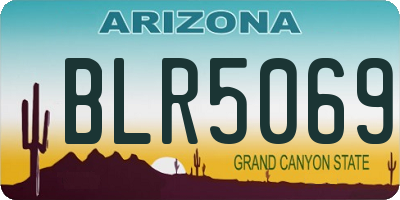 AZ license plate BLR5069