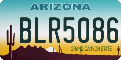 AZ license plate BLR5086