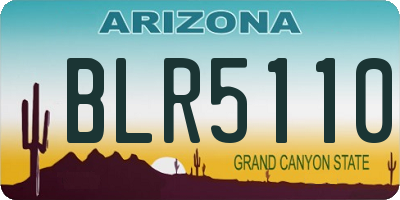 AZ license plate BLR5110