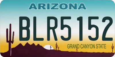 AZ license plate BLR5152