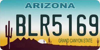 AZ license plate BLR5169