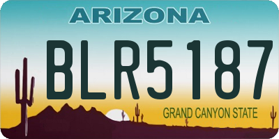 AZ license plate BLR5187