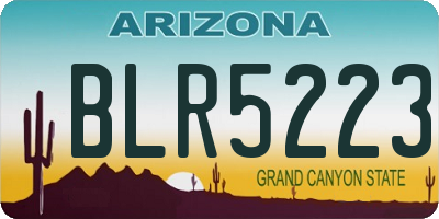 AZ license plate BLR5223