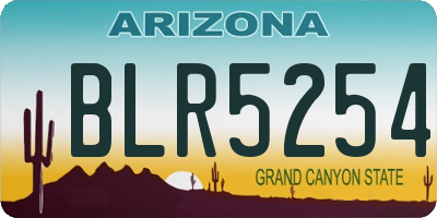 AZ license plate BLR5254