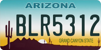 AZ license plate BLR5312