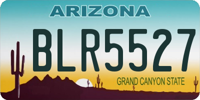 AZ license plate BLR5527