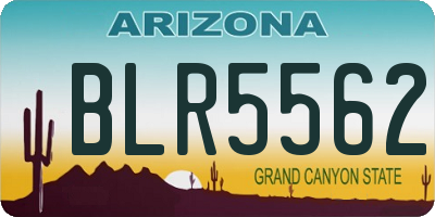 AZ license plate BLR5562
