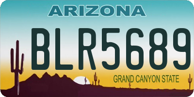 AZ license plate BLR5689