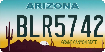 AZ license plate BLR5742