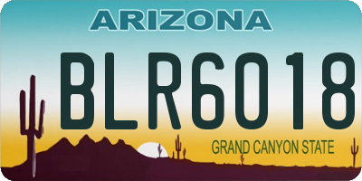 AZ license plate BLR6018