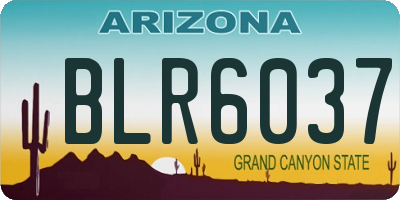 AZ license plate BLR6037