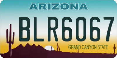 AZ license plate BLR6067