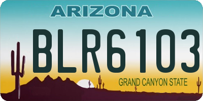AZ license plate BLR6103