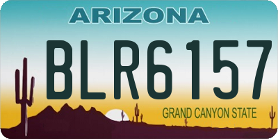 AZ license plate BLR6157