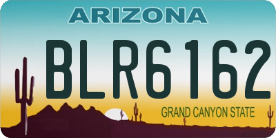 AZ license plate BLR6162