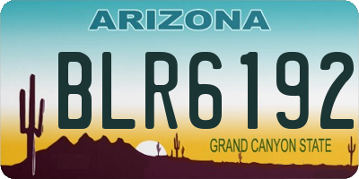 AZ license plate BLR6192