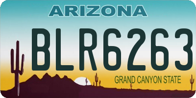 AZ license plate BLR6263
