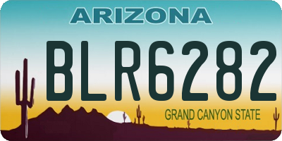 AZ license plate BLR6282