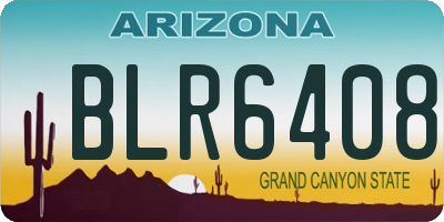AZ license plate BLR6408