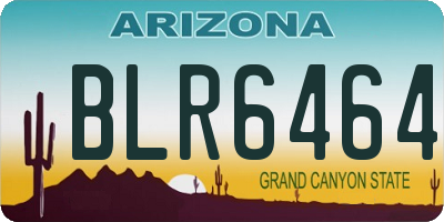 AZ license plate BLR6464