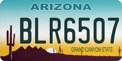 AZ license plate BLR6507