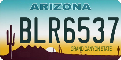AZ license plate BLR6537