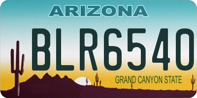 AZ license plate BLR6540