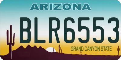 AZ license plate BLR6553