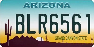 AZ license plate BLR6561